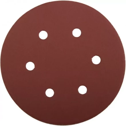 Круг шлифовальный ЗУБР &quot;МАСТЕР&quot; универсальный, из абразивной бумаги на велкро основе, 6 отверстий, Р600, 150мм, 5шт 35566-150-600 купить в Губкинске