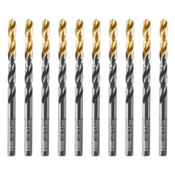 Сверло по металлу, 5,5 мм, HSS-Tin, Golden Tip, 10 шт. Denzel 717214