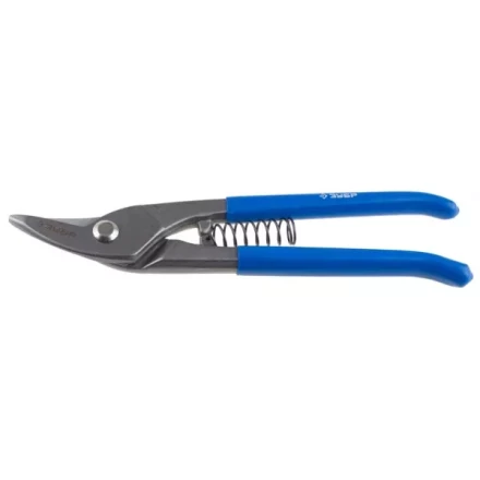 Ножницы по металлу цельнокованые ЗУБР 220мм, изогнутые левые, усиленные, твердость HRC 58-61 23011-25_z01 купить в Губкинске