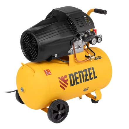 Компрессор воздушный прям. привод Denzel DCV1800/50 58168, 1,8 кВт, 50 литров, 320 л/мин купить в Губкинске