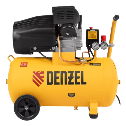 Компрессор воздушный прям. привод Denzel DCV1800/50 58168, 1,8 кВт, 50 литров, 320 л/мин купить в Губкинске