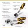 Ключ-трещотка 3/8" Denzel 14032, 90 зубьев, с быстрым сбросом, CrV купить в Губкинске