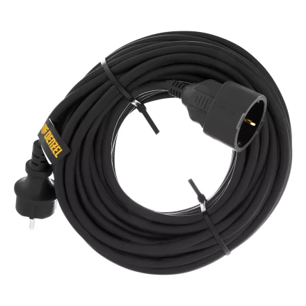 Удлинитель-шнур силовой Denzel Top Series 37420, КГТТ, 20м, 1 розетка, 3 x 1,5 мм, 3 м купить в Губкинске