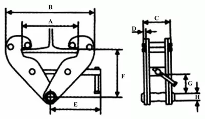 Захват балочный тип JT клипса LB г-п 1 тонн купить в Губкинске