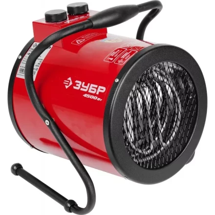 Пушка ЗУБР &quot;МАСТЕР&quot; &quot;круглая&quot; тепловая электрическая, гладкий нерж. ТЭН, 4.5/3 кВт, 220В ЗТП-5000_М2 купить в Губкинске