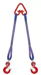 Строп текстильный двухветвевой 2СТ 0.63 т L=5.5 м РА 60 мм Звено РТ-3 купить в Губкинске