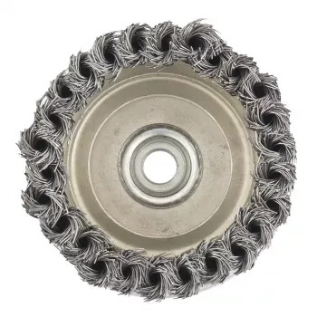 Щетка для УШМ Heavy Duty, 100 мм, М14, "чашка", крученая металлическая проволока  MATRIX 74672 купить в Губкинске