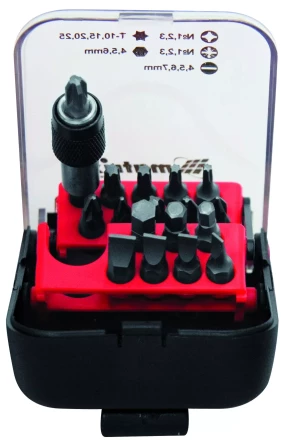 Набор бит, адаптер для бит, сталь S2, 18 предм., в пласт. боксе  MATRIX MASTER 11316 купить в Губкинске