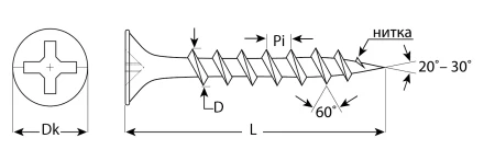 Саморезы СГД гипсокартон-дерево коробка серия ПРОФЕССИОНАЛ 300035-35-019 купить в Губкинске