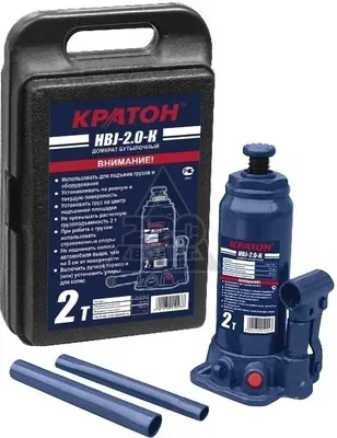 Домкрат бутылочный Кратон HBJ-2.0-K в кейсе 2 30 01 003 купить в Губкинске