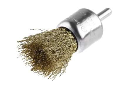 Кордщетка HAMMER кисть 25мм для дрели гофрированная латунированная сталь (207-210) купить в Губкинске
