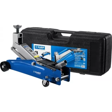 Домкрат гидравлический подкатной T77, 3т, 192-533мм, в кейсе, ЗУБР Профессионал 43055-3-K 43055-3-K купить в Губкинске