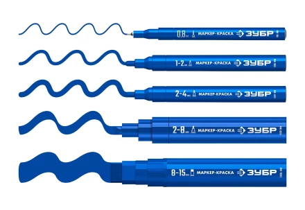 ЗУБР МК-1500 синий, 8-15 мм маркер-краска (06329-7) купить в Губкинске