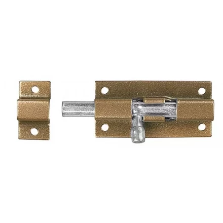 Задвижка накладная для окон и мебели &quot;ШП-40 КМЦ&quot;, цвет коричневый металлик/цинк, 40мм 37753-40 купить в Губкинске