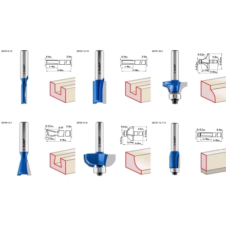 ЗУБР 6 шт, набор профильных фрез по дереву, Профессионал (28795-H6) купить в Губкинске