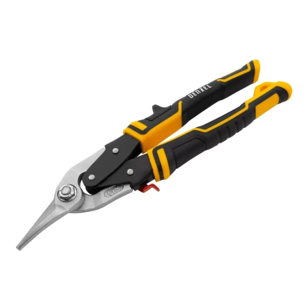 Ножницы по металлу Denzel, 270 мм, прямой и левый рез, сталь-СrMo, трехкомпонентные рукоятки, 78372 купить в Губкинске