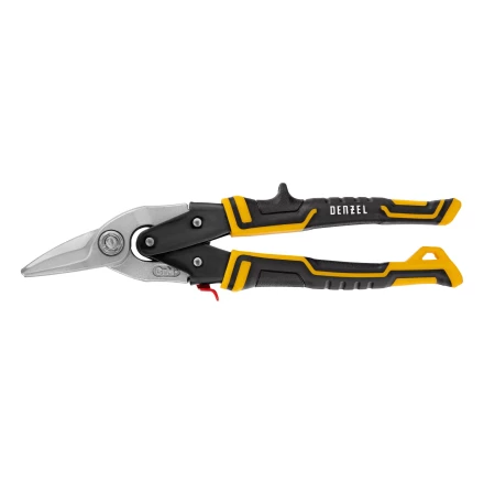 Ножницы по металлу Denzel, 270 мм, прямой и левый рез, сталь-СrMo, трехкомпонентные рукоятки, 78372 купить в Губкинске