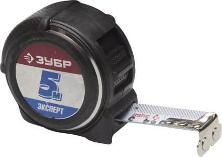 Рулетка ЗУБР &quot;ЭКСПЕРТ&quot; &quot;АНТЕЙ&quot;, металлический обрезиненный корпус, полотно с нейлоновым напылением, 5мх25мм 34053-05-25 купить в Губкинске