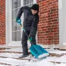 Лопата для уборки снега Palisad 61677, полипропилен, 365х450х1355 мм, алюминиевый черенок, усиленная, LUXE купить в Губкинске