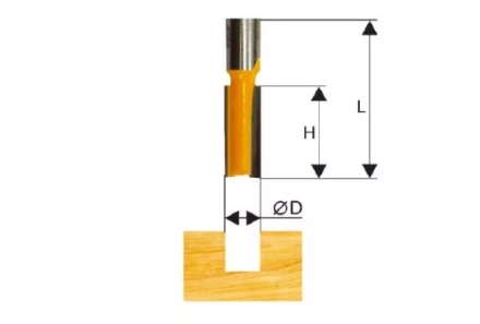 Фреза пазовая прямая ф6х20мм хв. 8мм Энкор 46021 купить в Губкинске