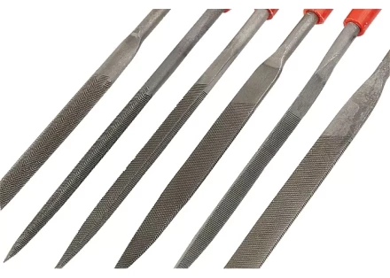 Набор надфилей 180 х 5мм 6 шт пластиковые рукоятки MATRIX 15822 купить в Губкинске