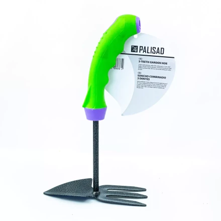 Мотыжка комбинированная Palisad 623778, профиль &quot;лепесток&quot; и 3-зубая, защ. покр, обрез. эргономичная рукоятка купить в Губкинске