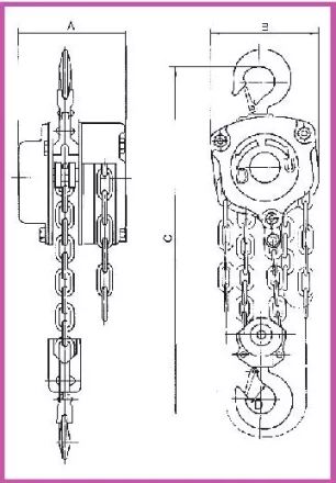 Таль ручная цепная HSZ-J LB г-п 2 тонн H=6 метра купить в Губкинске