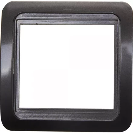 Панель СВЕТОЗАР &quot;ГАММА&quot; накладная, цвет темно-серый металлик, 1 гнездо SV-54145-DM купить в Губкинске