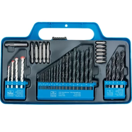 Набор сверл по бетону дереву 5-6-8-10 мм металлу 1-10 мм (через 0,5 мм) 40 предметов SPARTA 725455 купить в Губкинске