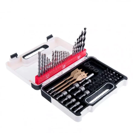 Набор сверл комбинированный по металлу 1-6 мм бетону 3-8 мм дереву 3-8 мм перки биты 30 шт адаптер головки 8 шт 71 предмет Pro Matrix 725671 купить в Губкинске