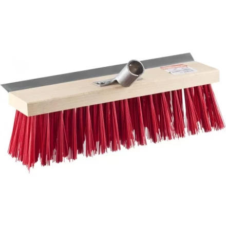 Щетка GRINDA &quot;EURO&quot; уличная без ручки, с мет скребком, буковая колодка, жесткая щетина, мет держатель для черенка, 30см 39195-30 купить в Губкинске