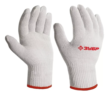 ЗУБР ОПТИМА, S-M, х/б перчатки без покрытия, 10 класс (11445-M) купить в Губкинске