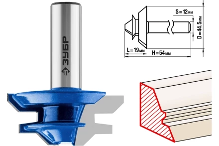 ЗУБР 44.5 x 21 мм, фреза кромочная для углового сращивания, Профессионал (28724-44.5) купить в Губкинске