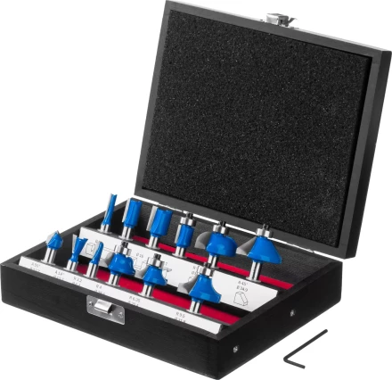 ЗУБР 12 шт, набор профильных фрез по дереву, Профессионал (28796-H12) купить в Губкинске