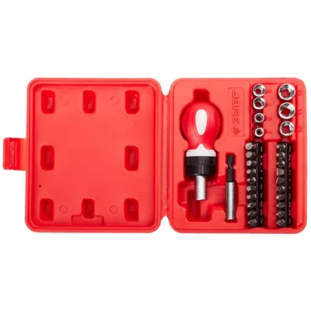 Набор ЗУБР &quot;МАСТЕР&quot; отвертка реверсивная в комплекте с насадками, в боксе, 29 предметов 25420-H29 купить в Губкинске