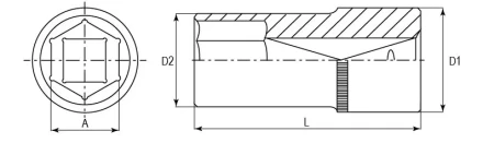 Головка торцевая глубокая 1/4&quot;DR 9 мм S04HD2109 Jonnesway 48005 купить в Губкинске