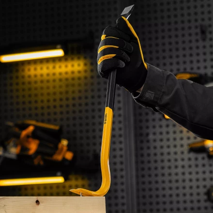 Лом-гвоздодер, Denzel 450 мм, шестигранный 16 мм, окрашенный, сталь 65, 25202 купить в Губкинске