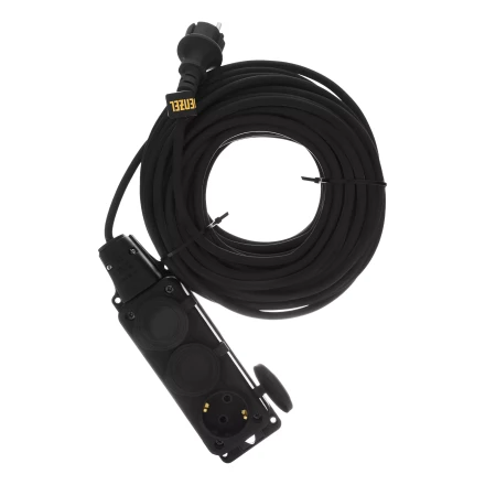 Удлинитель-шнур силовой Denzel Top Series, КГТТ, 20м, 3 розетки, 3 x 1,5 мм, 3 м 37422 купить в Губкинске