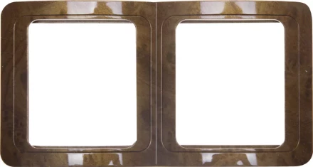 Панель СВЕТОЗАР &quot;ГАММА&quot; накладная, вертикальная, цвет орех, 2 гнезда SV-54147-N купить в Губкинске