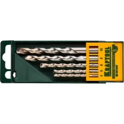 Набор KRAFTOOL Сверла "INDUSTRIE QUALITAT" по бетону ударные, самоцентр. наконечник, цилиндр. хвостовик, в боксе, 5шт 29165-H5