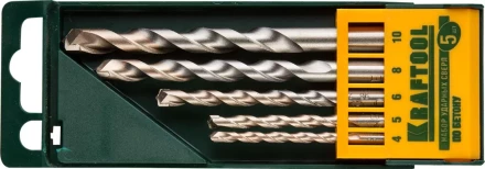 Набор KRAFTOOL Сверла &quot;INDUSTRIE QUALITAT&quot; по бетону ударные, самоцентр. наконечник, цилиндр. хвостовик, в боксе, 5шт 29165-H5 купить в Губкинске