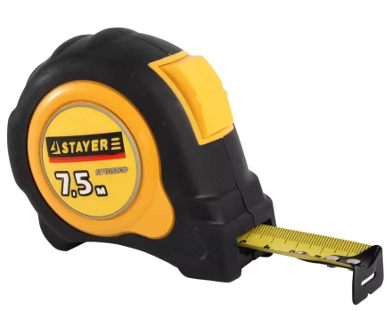 Рулетка STAYER &quot;MASTER&quot; &quot;OMEGA&quot; автостоп, обрезиненный корпус, 7,5мх25мм 548832 купить в Губкинске