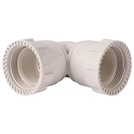 Соединитель ЗУБР &quot;ШиреФит&quot; угловой 90° &quot;накидная гайка - накидная гайка&quot;, 32мм 51497-32 купить в Губкинске