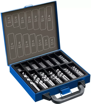 ЗУБР ПРОФ-А, 99 шт, (1-10 мм), сталь Р6М5, класс А, мет.бокс, набор сверл по металлу, Профессионал (29625-H99) купить в Губкинске