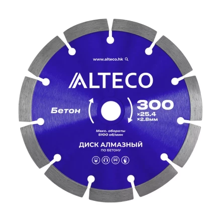 Диск алмазный по бетону ALTECO 300x25.4x2.8 мм 66520 купить в Губкинске