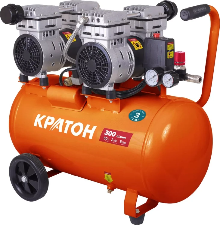 Компрессор безмасляный поршневой прямой привод Кратон AC-300-50-OFS 3 01 01 053 купить в Губкинске