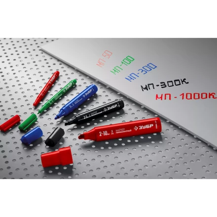 ЗУБР МП-1000К чёрный, 2-10 мм, клиновидный перманентный маркер (06333-2) купить в Губкинске