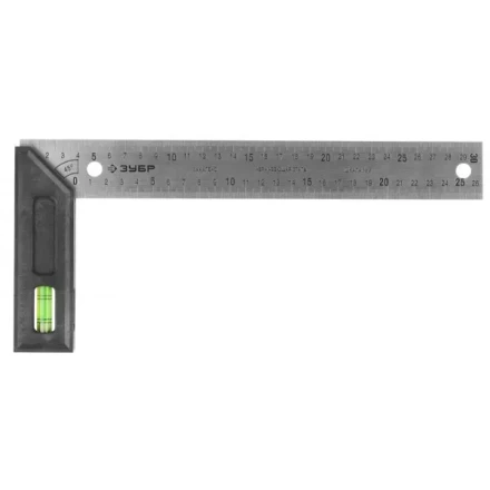 Угольник &quot;ЭКСПЕРТ&quot; разметочный, усиленный, встроенный уровень, гравирован шкала, нерж полотно 37мм, толщина 2мм, 300мм 34397-30 купить в Губкинске