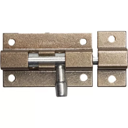 Задвижка накладная для окон и мебели &quot;ШП-50 КМЦ&quot;, цвет коричневый металлик/цинк, 50мм 37753-50 купить в Губкинске