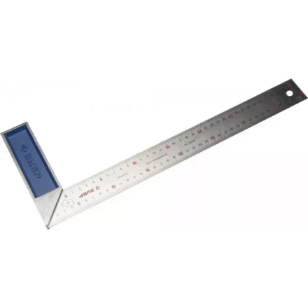 Угольник ЗУБР &quot;ЭКСПЕРТ&quot; столярный, гравированная шкала, алюминиевая рукоятка, нержавеющее полотно 37мм, 400мм 34393-40 купить в Губкинске